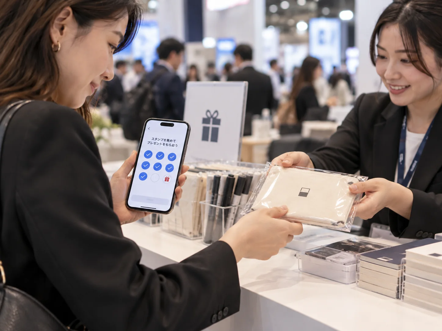 活动现场完成集章后兑换礼品